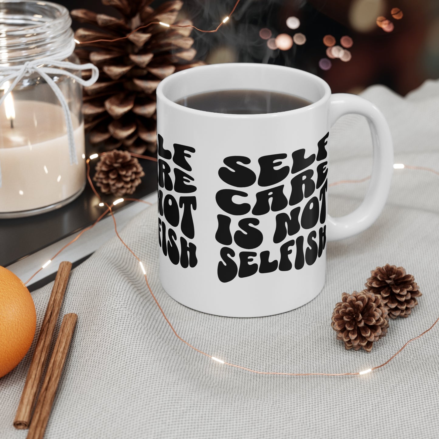 Self Care White Mug, 11oz