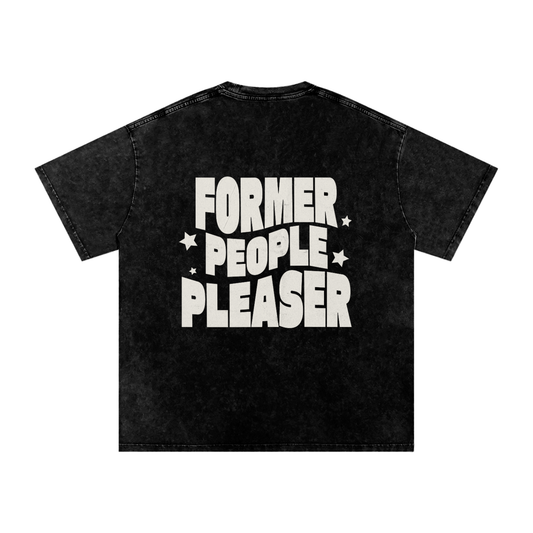 Former People Pleaser Acid Washed Oversized Tee