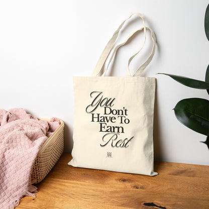 You Deserve Rest Cotton Canvas Tote Bag