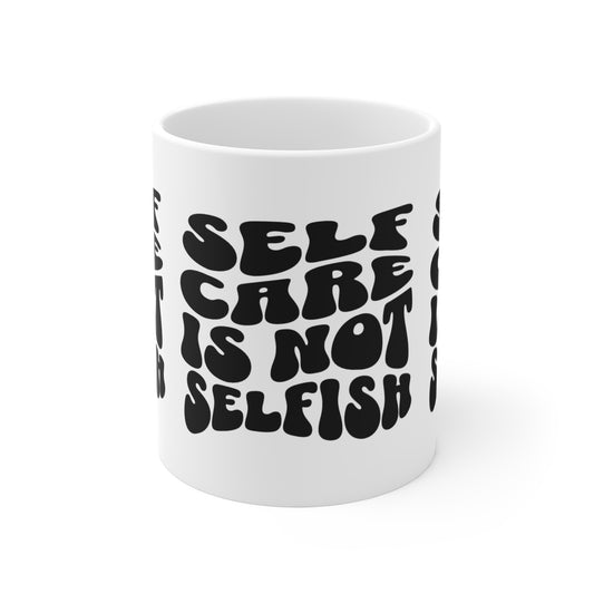 Self Care White Mug, 11oz