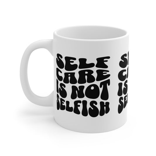 Self Care White Mug, 11oz