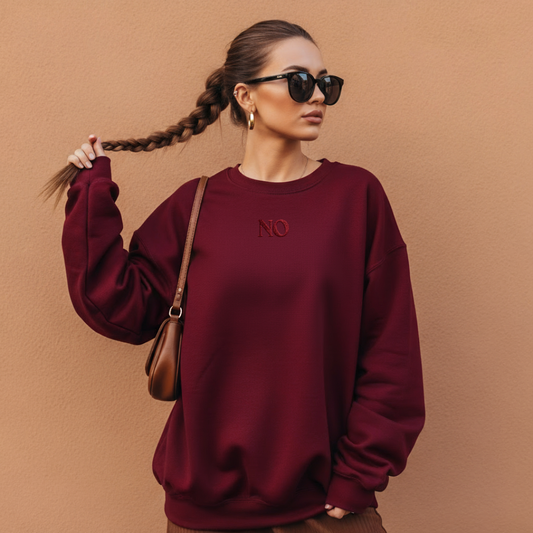 NO. Sweatshirt | Maroon
