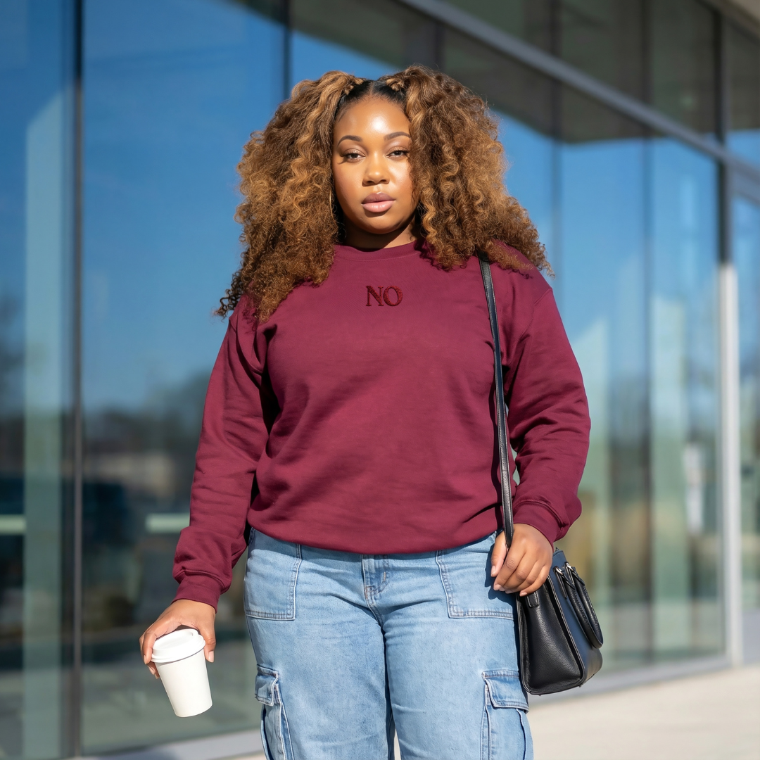 NO. Sweatshirt | Maroon